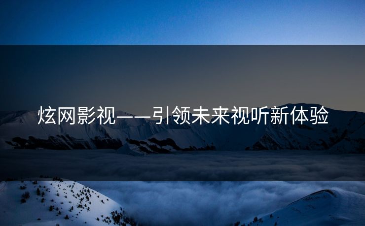 炫网影视——引领未来视听新体验
